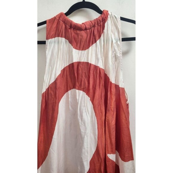 H&M Voluminous maxi dress Summer 2024 Collection (orange/Patterned) Size XXL - Picture 4 of 16